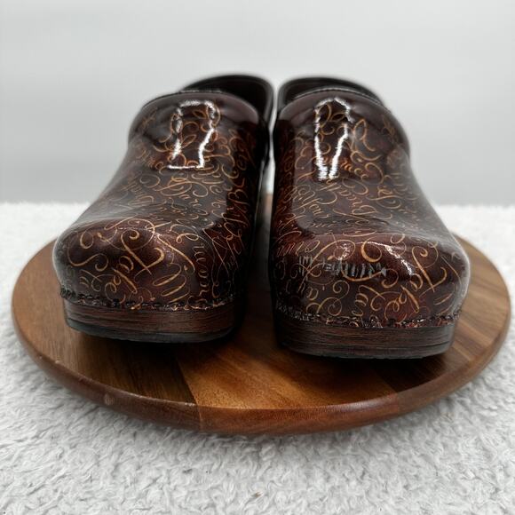 Dansko Shoes Womens US 9 39 Brown Limited Edition 30th Anniversary Clogs Leather - Picture 2 of 11